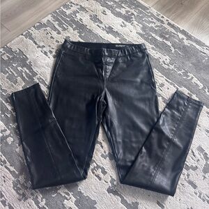 Blank NYC Black Faux Leather Pull-On Leggings